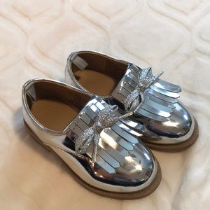 Silver loafers